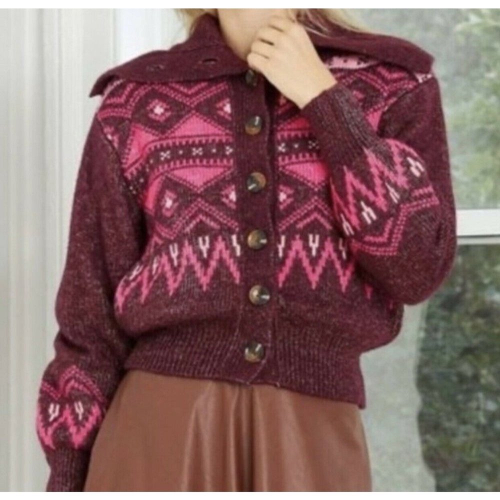 Women's Fairies Print Cardigan Size M Medium